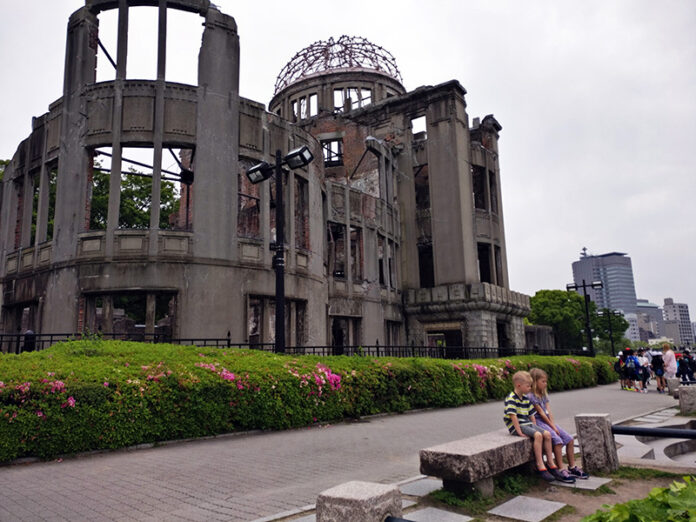 Atomic Bomb Dome, Peace Memorial Park, Peace Memorial, Hiroshima, Nuclear War, Diapers on a plane, diapersonaplane, traveling with kids, family travel, world school