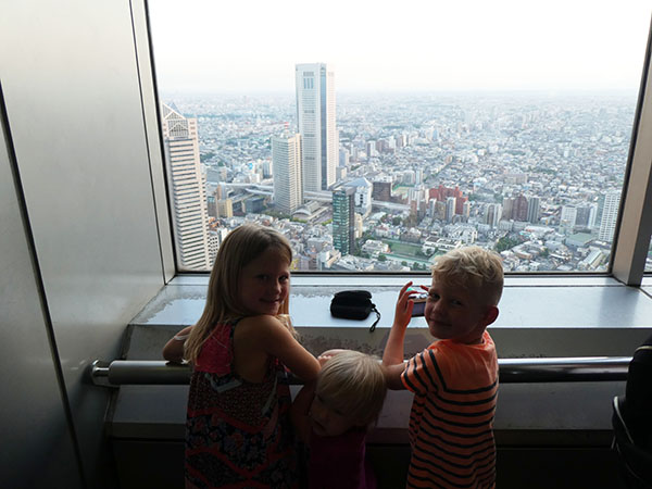 Tokyo Tower, Tokyo Metropolitan Building, Panoramic Views of Tokyo, Shinjuku, Travel with Kids, Diapersonaplane, Family Travel, Diapers On A Plane