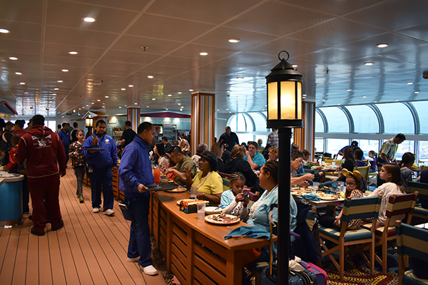 Disney Cruise Buffet, Cabana's, Cruise, Disney Cruise, Buffet, Breakfast Lunch Options on a Disney Cruise, Inside outside seating, Food on a Disney Cruise, diapersonaplane, diapers on a plane, traveling with kids, family travel