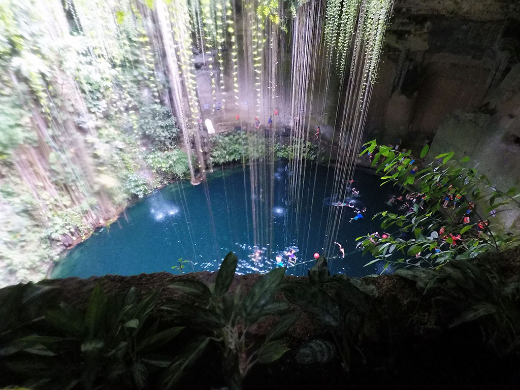 The Sacred Cenote Ik Kil With Kids A Mayan Sinkhole