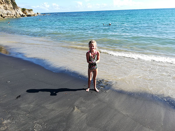 Black Sand Beach, Playa Negra, Vieques, Magnetic Beach, Puerto Rico, family travel, traveling with kids
