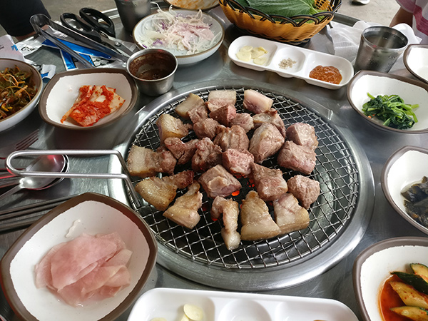 Famous Black Pork Belly on Jeju Island