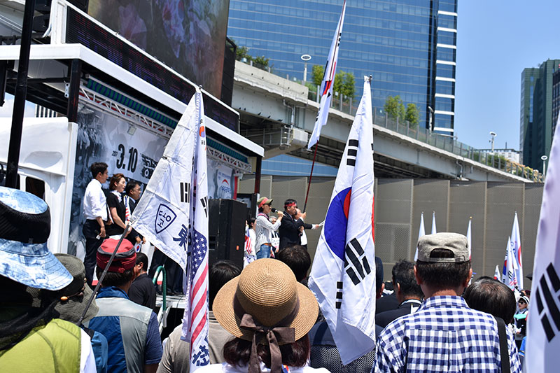 Worldschooling Free Speech at Protest in South Korea